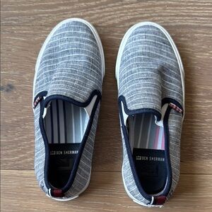 Ben Sherman Kids Slip-On Shoes - Blue and White